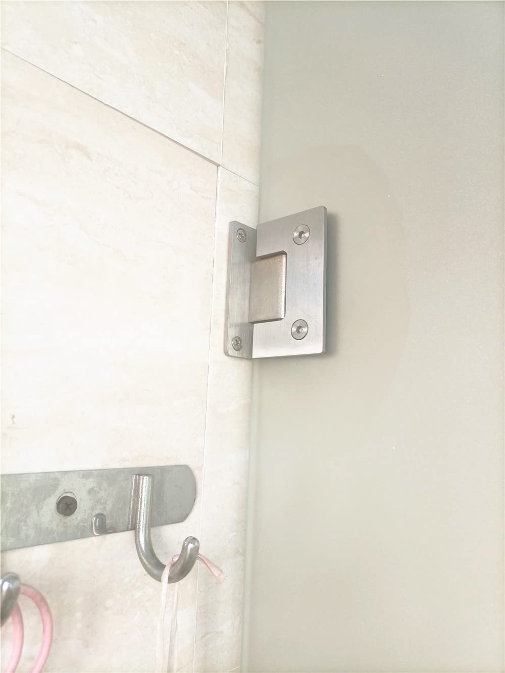 304 Steel Shower Door Hinge, Self-Closing, Rust-Resistant