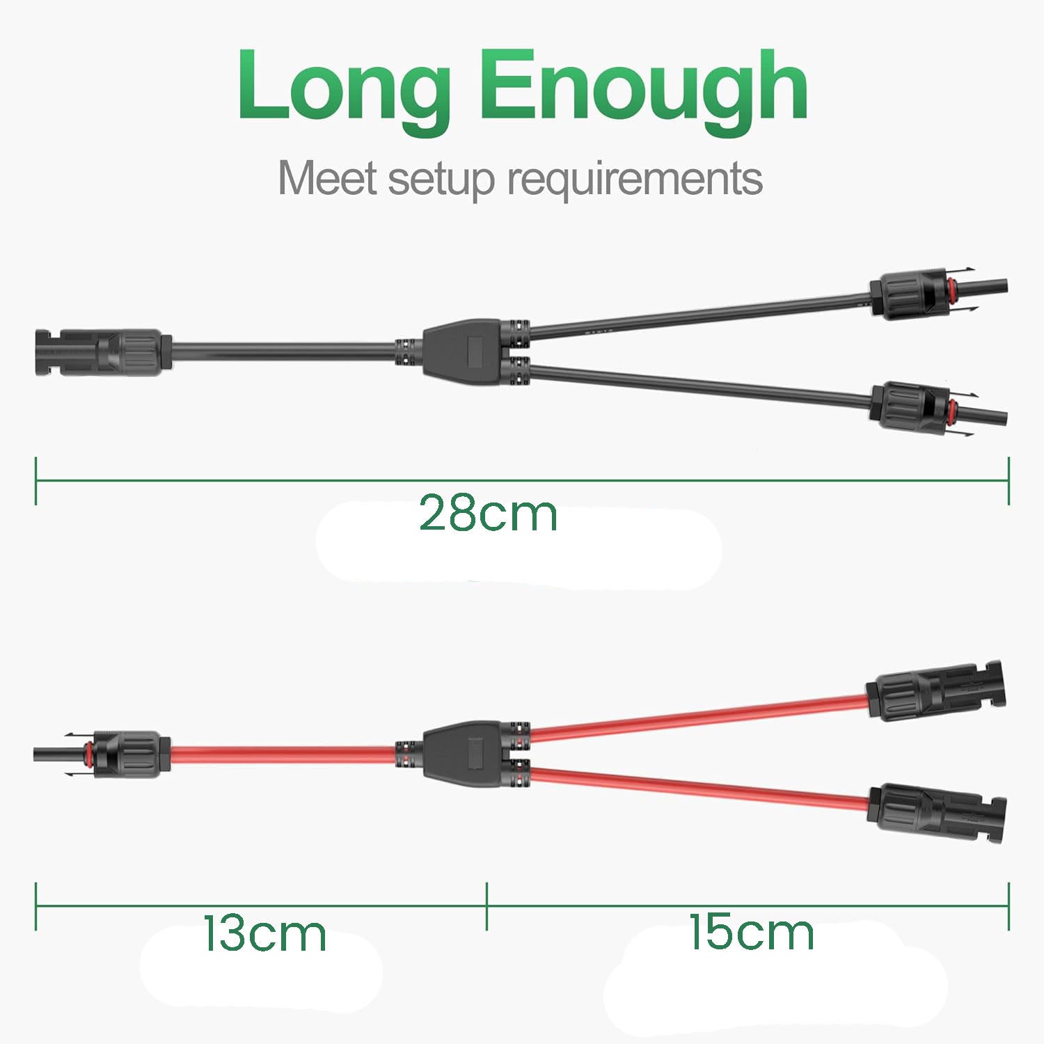 Waterproof Y Branch Solar Connector Adapter XLPE, 1 Pair