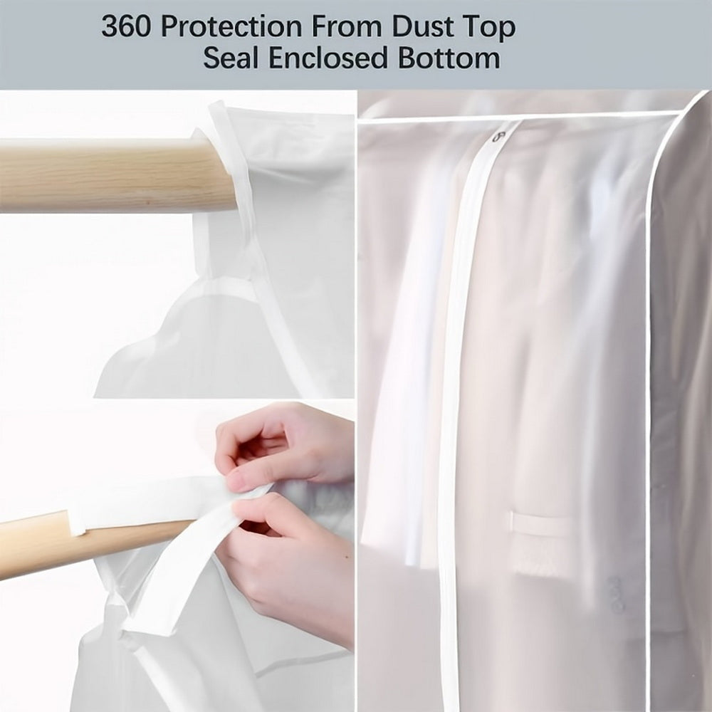 Waterproof PEVA Garment Bag, Dustproof Suit Cover, 120cm