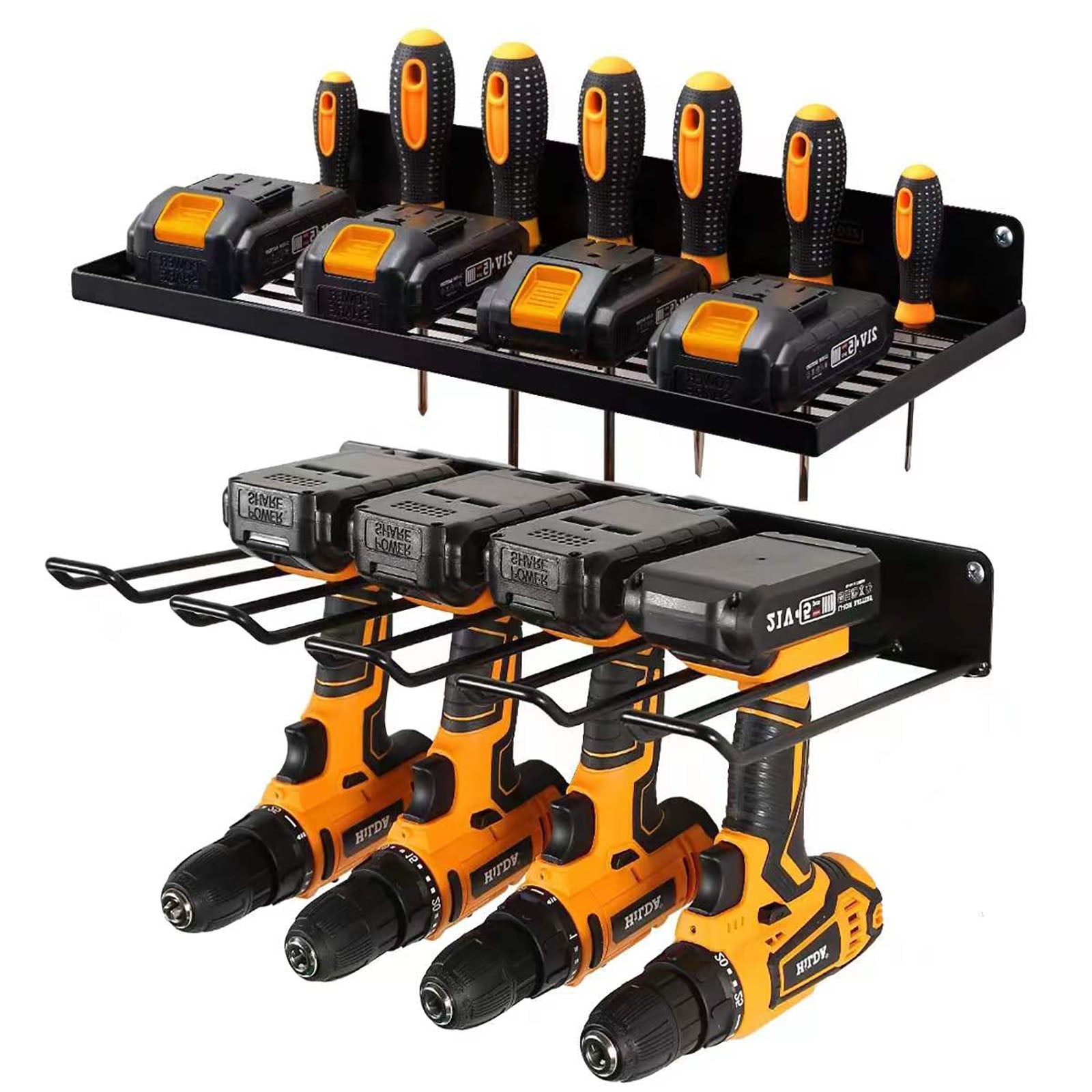 Durable Metal Power Tool Organizer Drill Holder Set