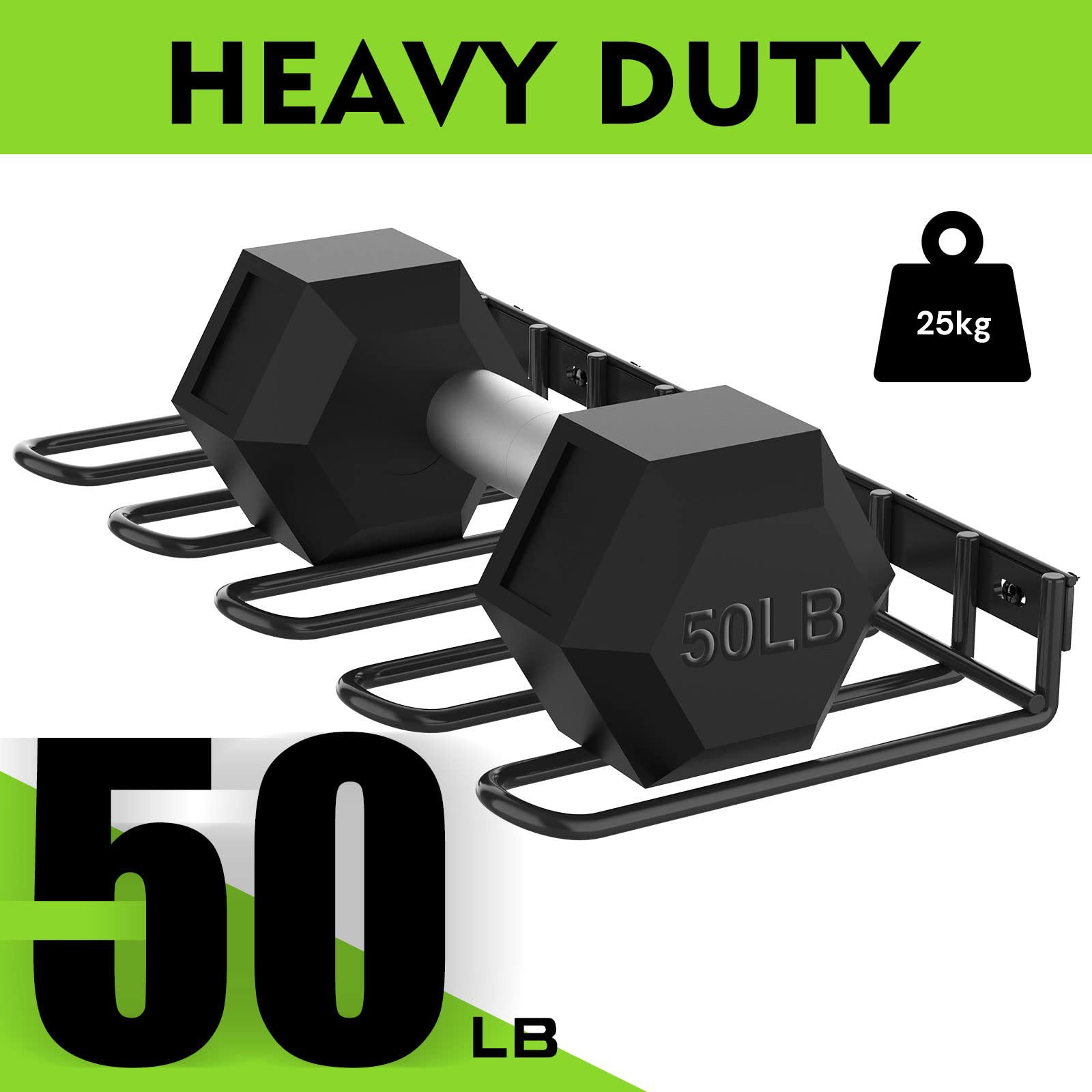 Heavy-Duty Wall Mount Drill Rack, 25kg Capacity, Tool Organizer