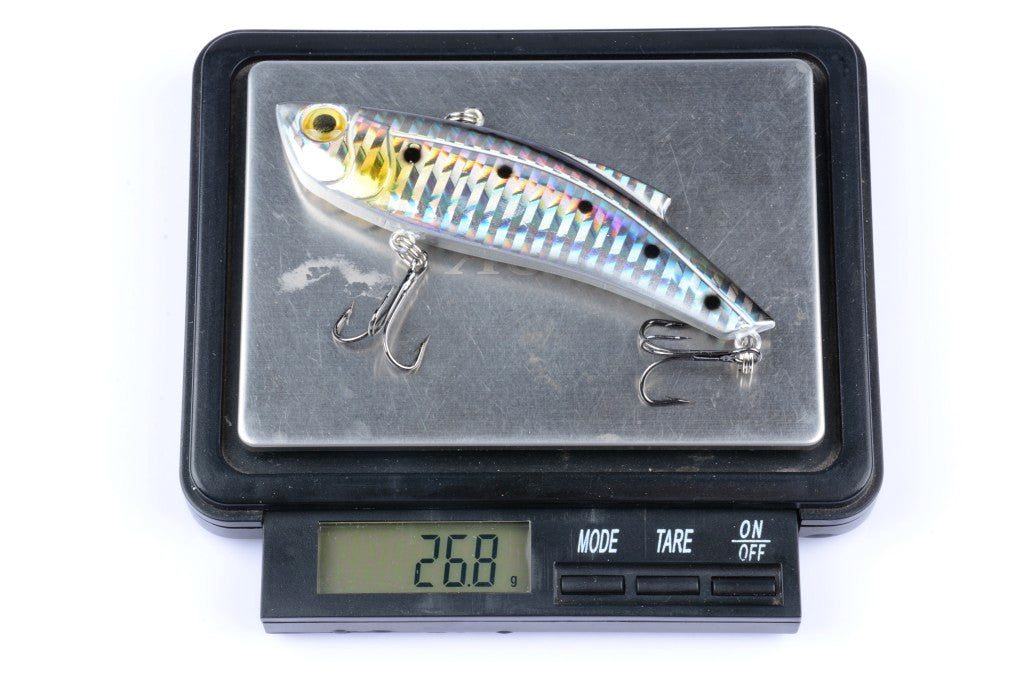 5x 9cm Vib Fishing Lures with 3D Eyes & Sharp Hooks