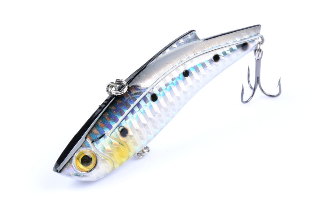 5x 9cm Vib Fishing Lures with 3D Eyes & Sharp Hooks