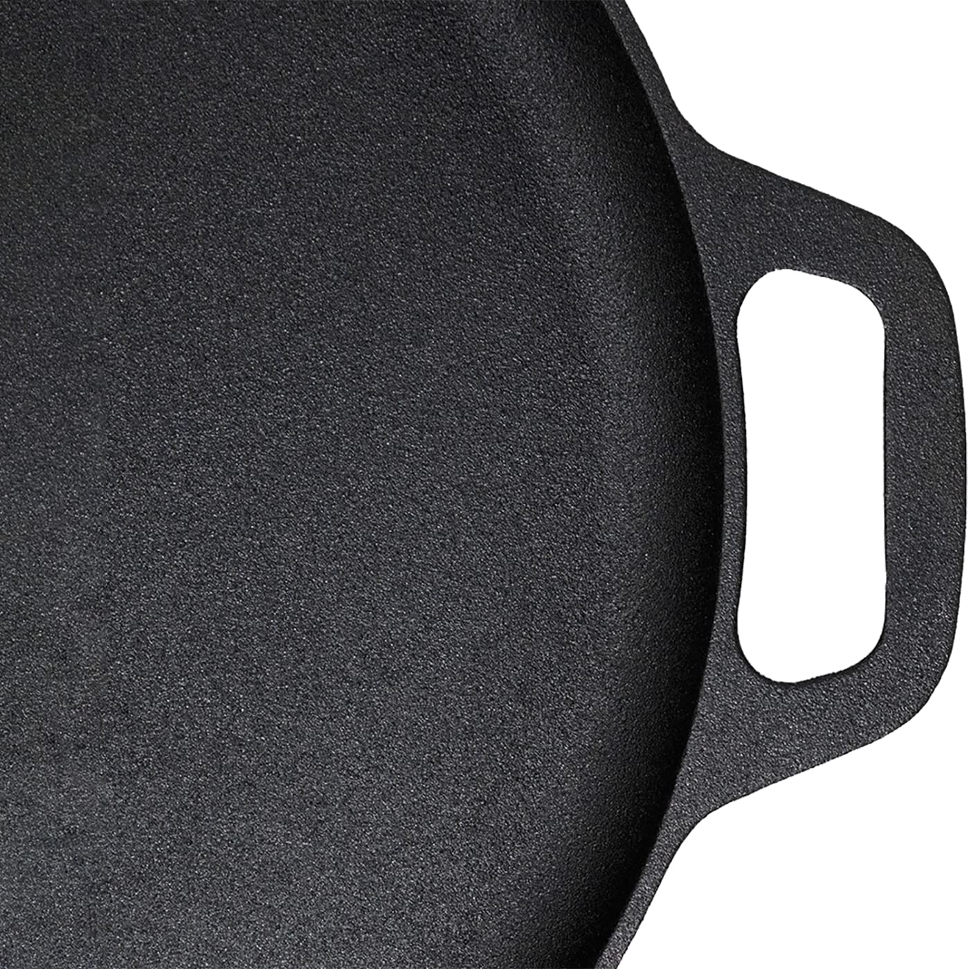 13.5" Pre-Seasoned Cast Iron Pizza Pan for Oven, Stove, BBQ