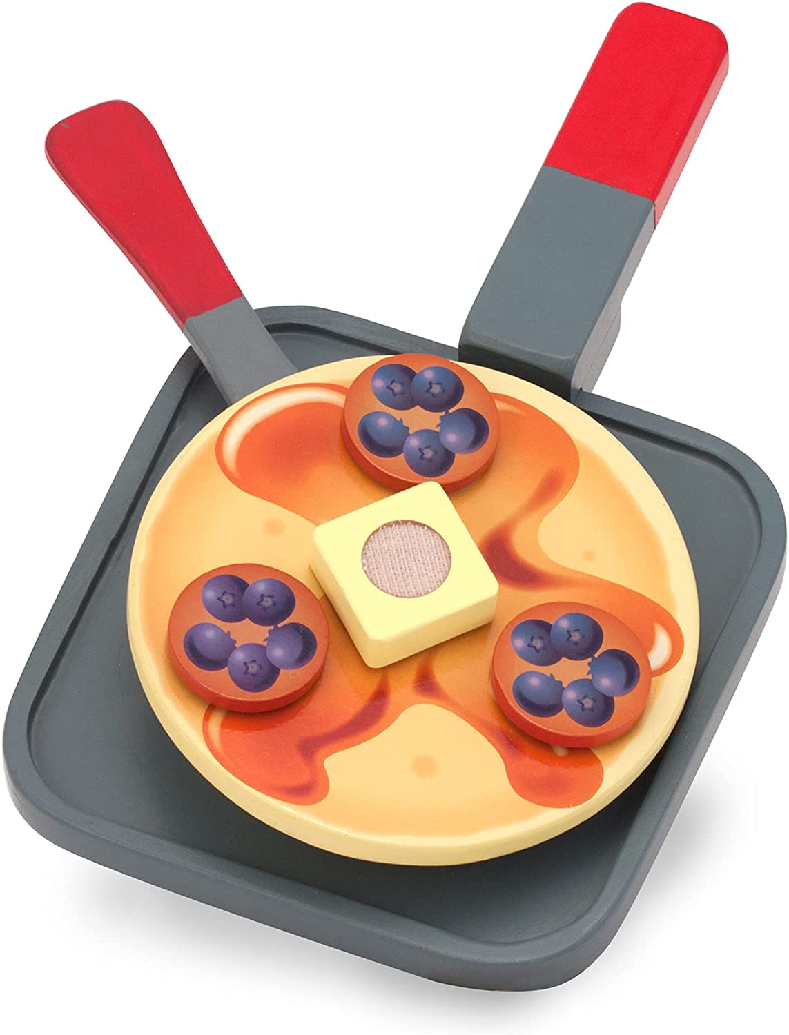 Wooden Pancake Breakfast Play Set with Toppings (19 pcs) - Melissa & Doug