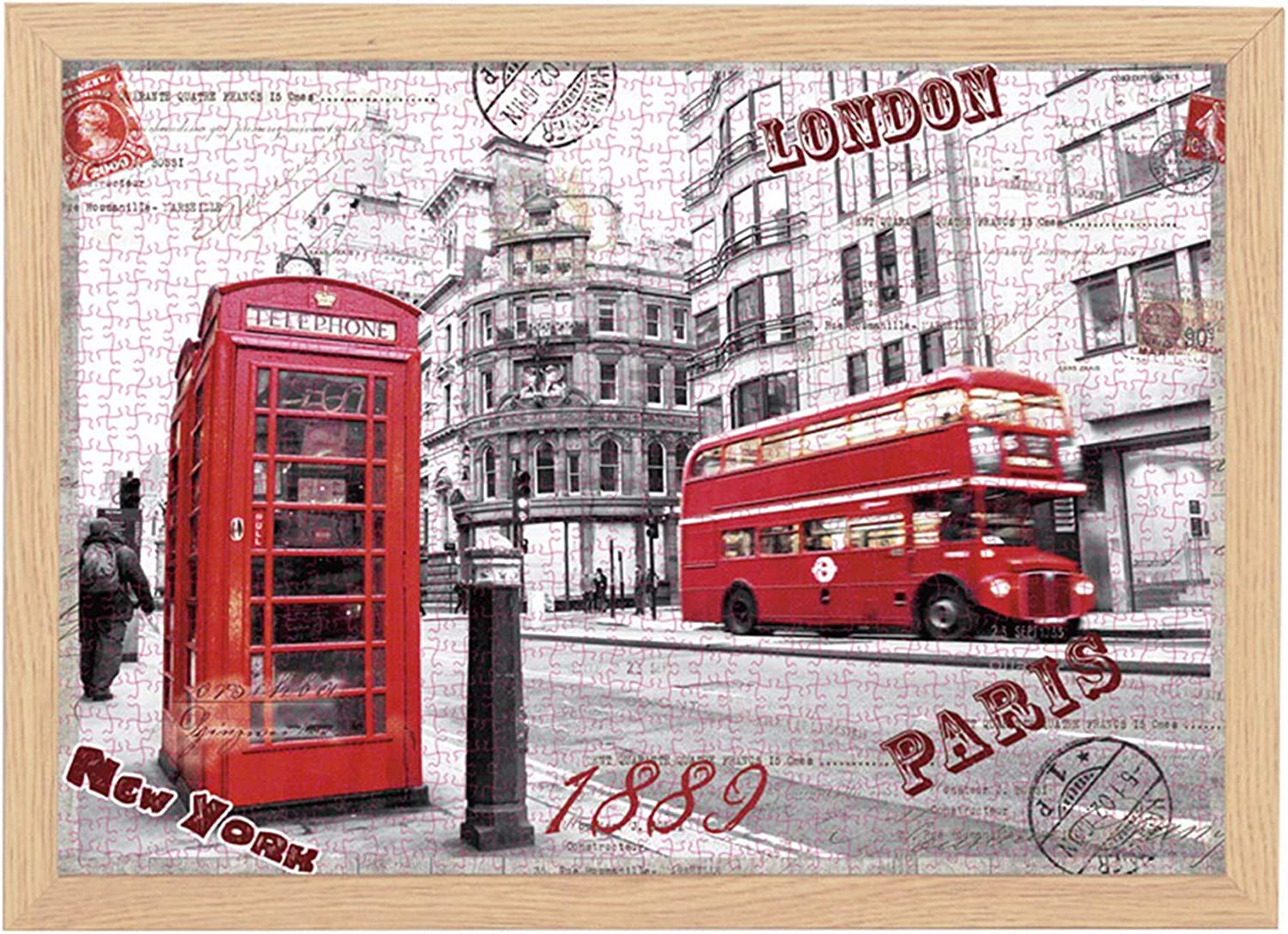 1000-Piece London Jigsaw Puzzles, Waterproof, Non-Toxic