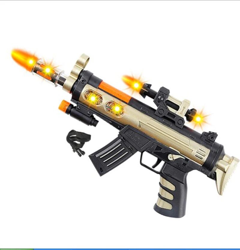 Flashing Lights Sound Electric Toy Gun for Kids, 48.5cm