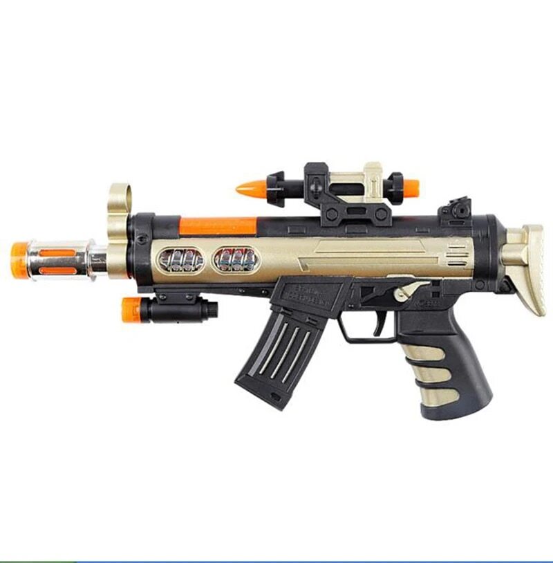 Flashing Lights Sound Electric Toy Gun for Kids, 48.5cm