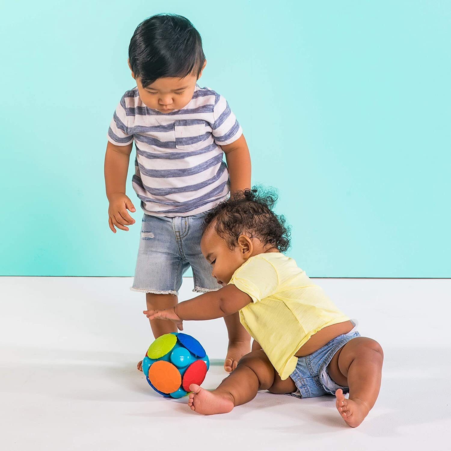 Textured Wobble Bobble Ball with Sounds for Babies