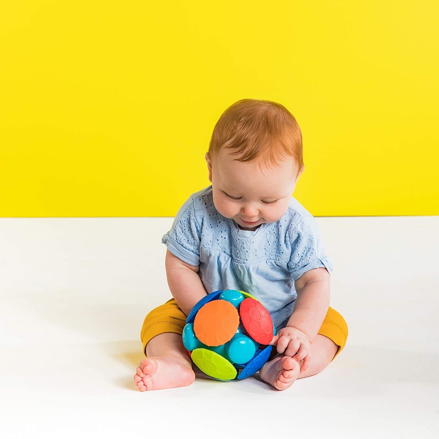 Textured Wobble Bobble Ball with Sounds for Babies