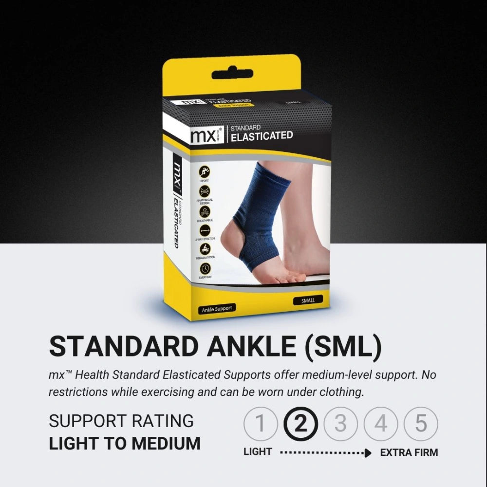 MX Health Standard Elasticated Ankle Support - Medium