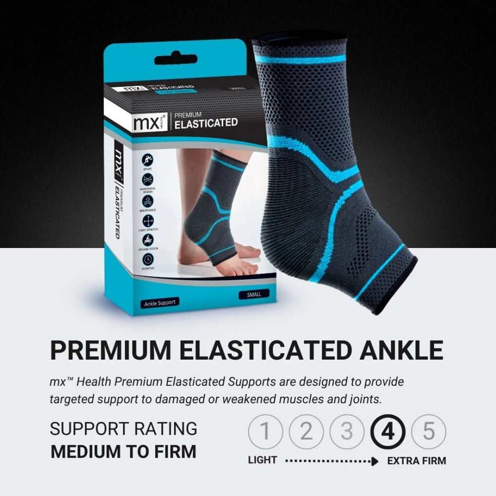 MX Health Premium Elasticated Ankle Support - Extra Large