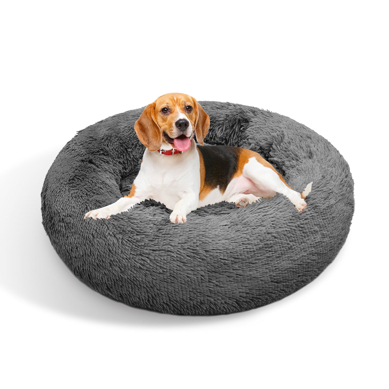 Warm Washable Calming Pet Bed, XXL, Dark Gray - Pawfriends