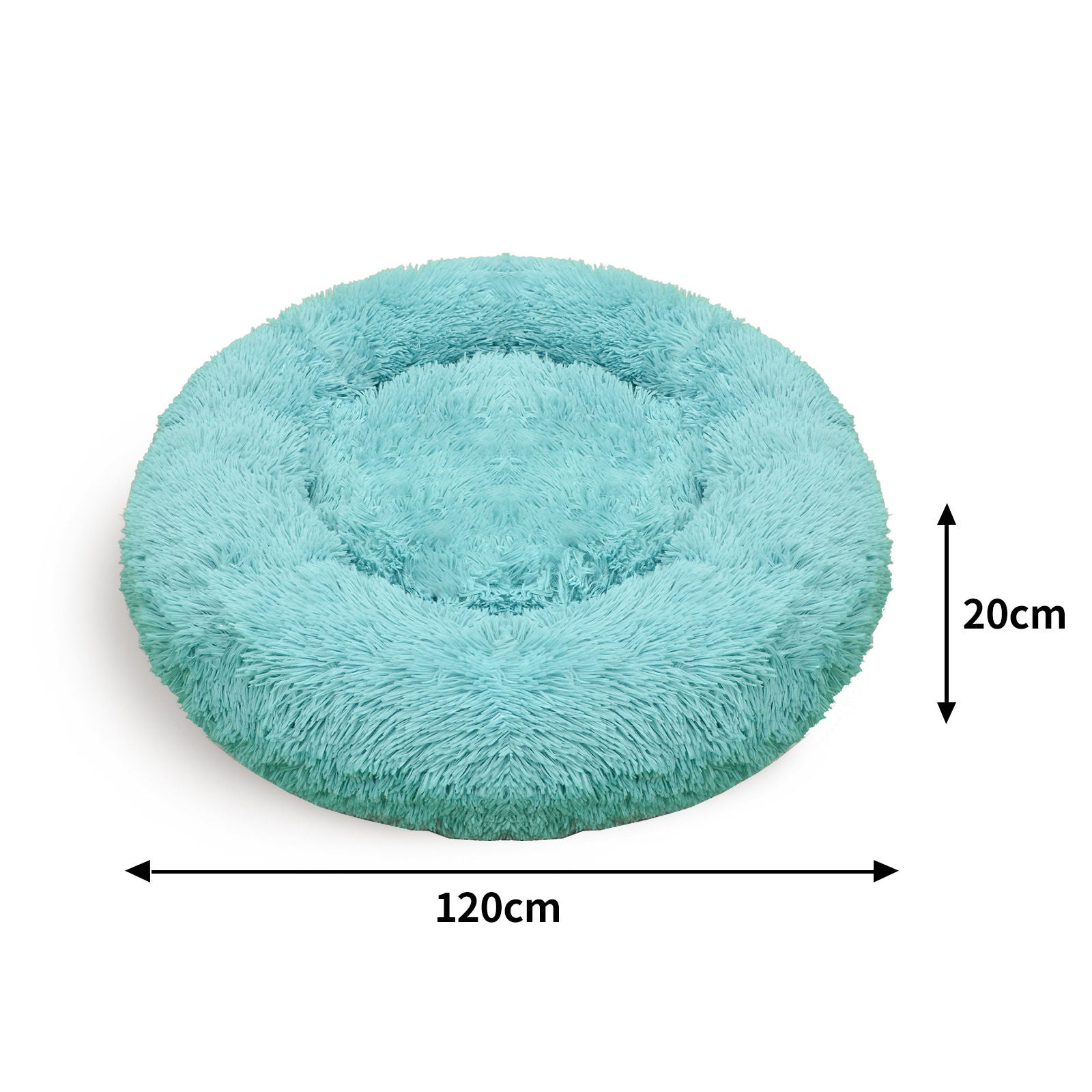 Luxurious Teal Dog Bed XXL, Plush, Non-Slip Base - Pawfriends