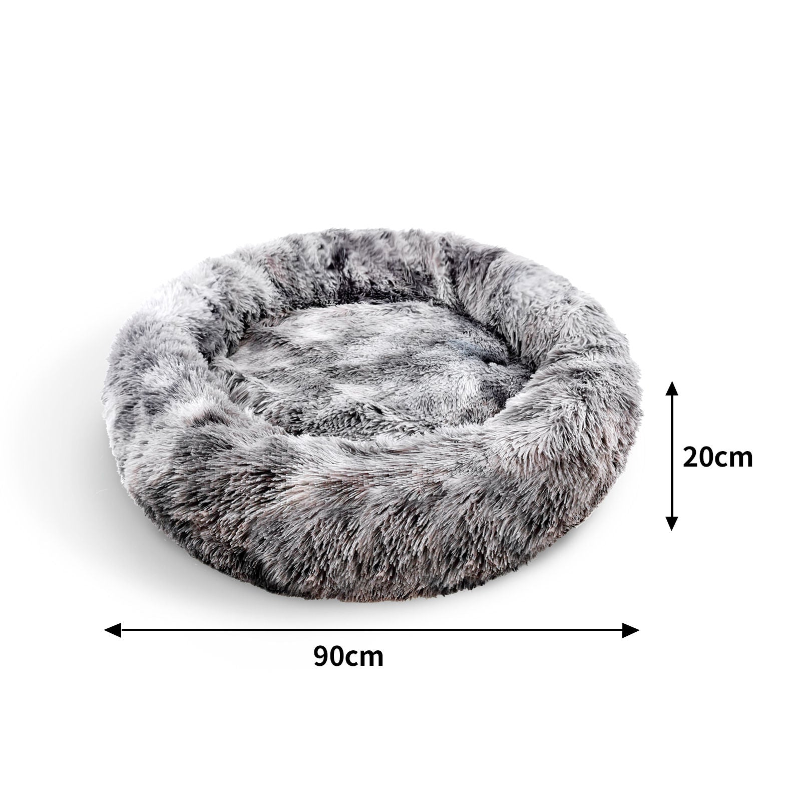 Extra Large Calming Round Pet Bed, Non-toxic & Washable, 90cm