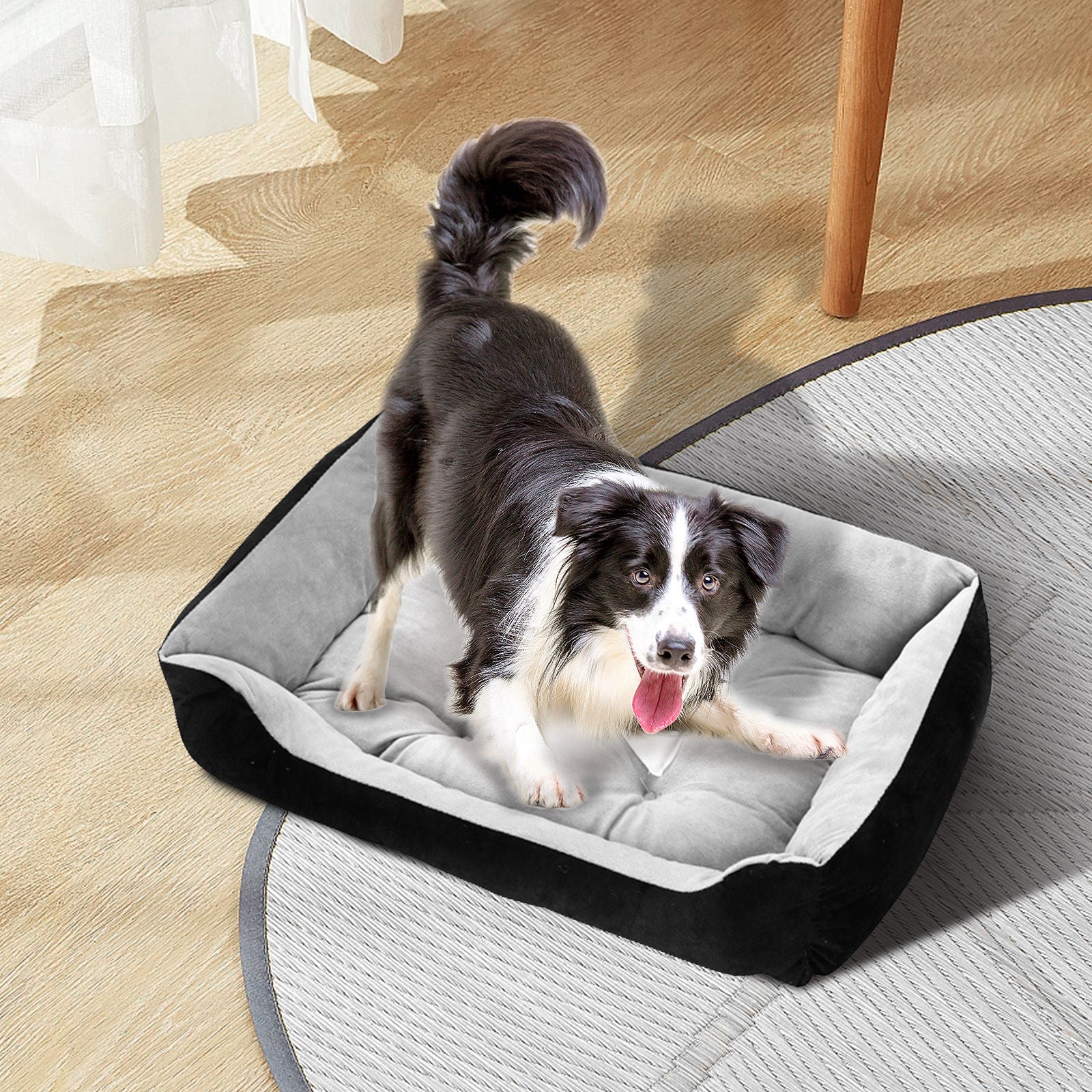 Washable Non-Slip XL Dog Bed, Soft PP Cotton, PawFriends