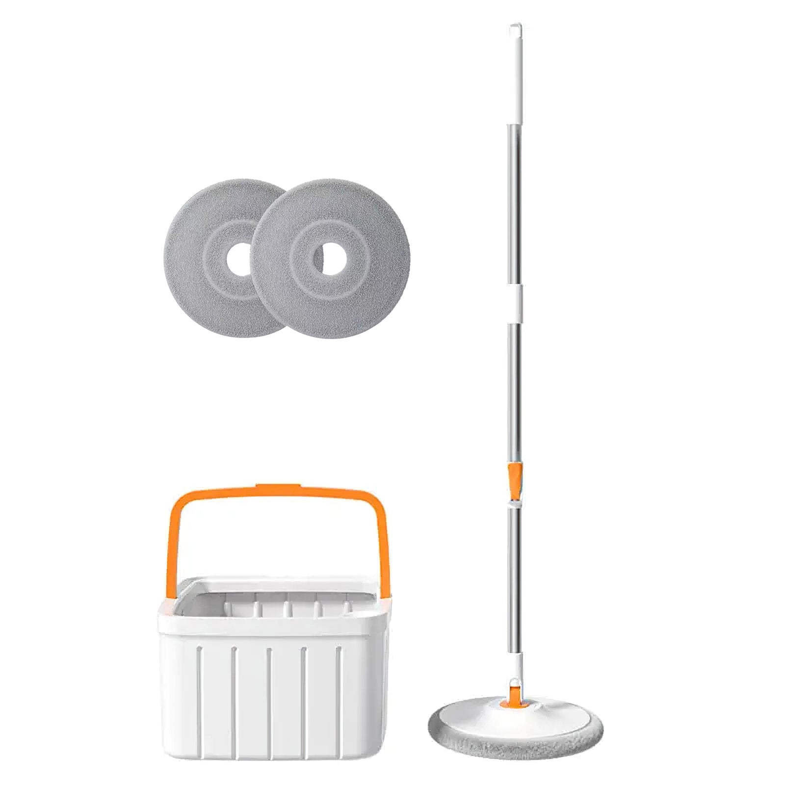 Centrifugal Dehydration Flat Mop, Hand-Wash-Free, Orange White