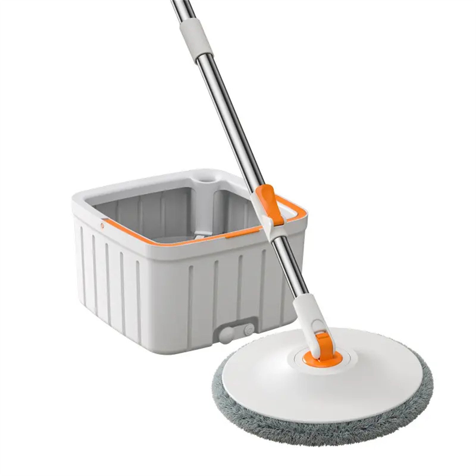 Centrifugal Dehydration Flat Mop, Hand-Wash-Free, Orange White