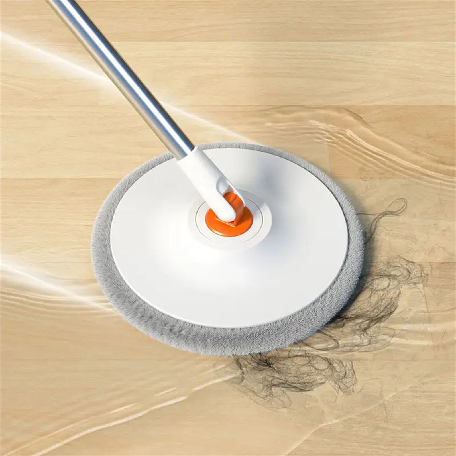 Centrifugal Dehydration Flat Mop, Hand-Wash-Free, Orange White