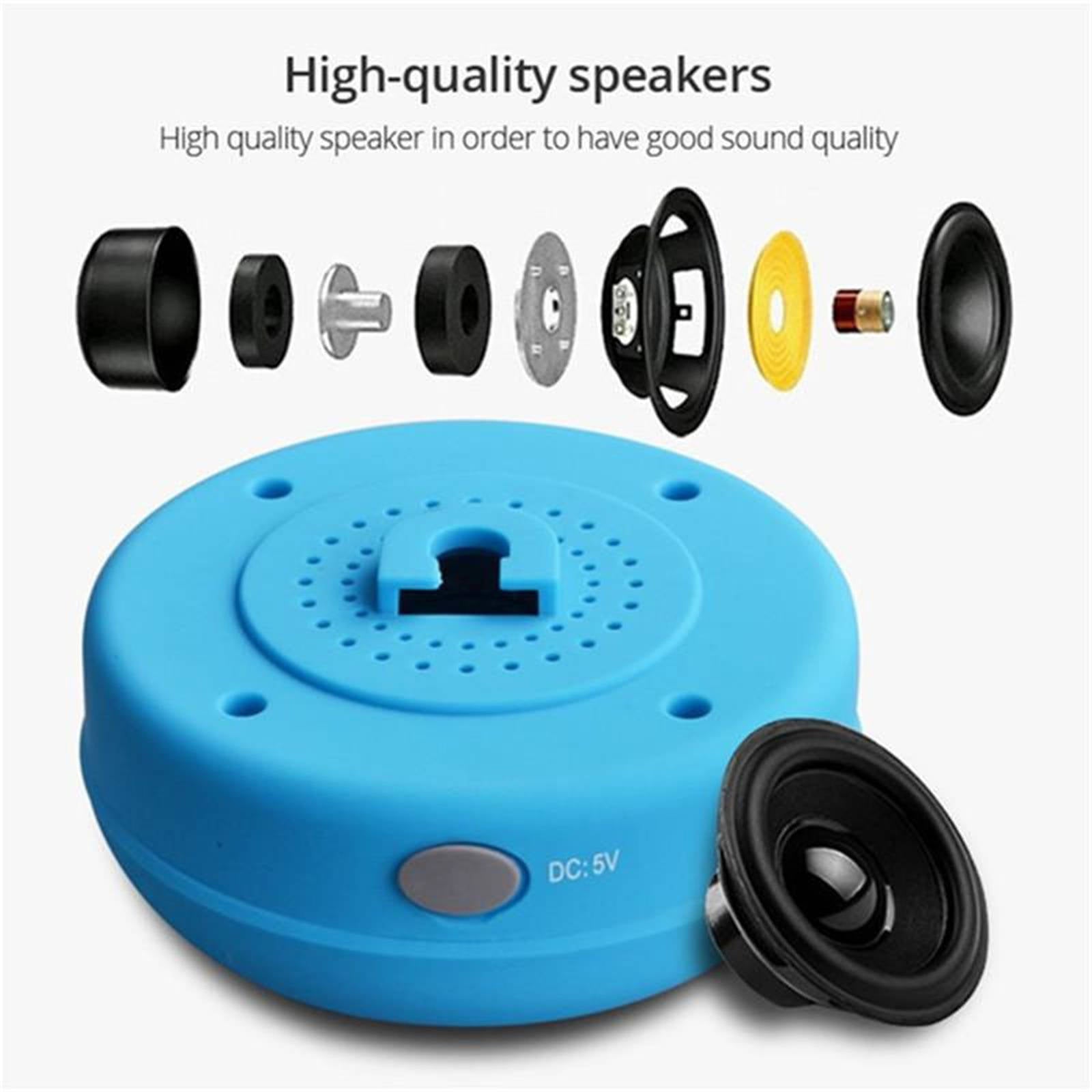 Waterproof Bluetooth Speaker Large Suction Cup Stereo Hands-Free