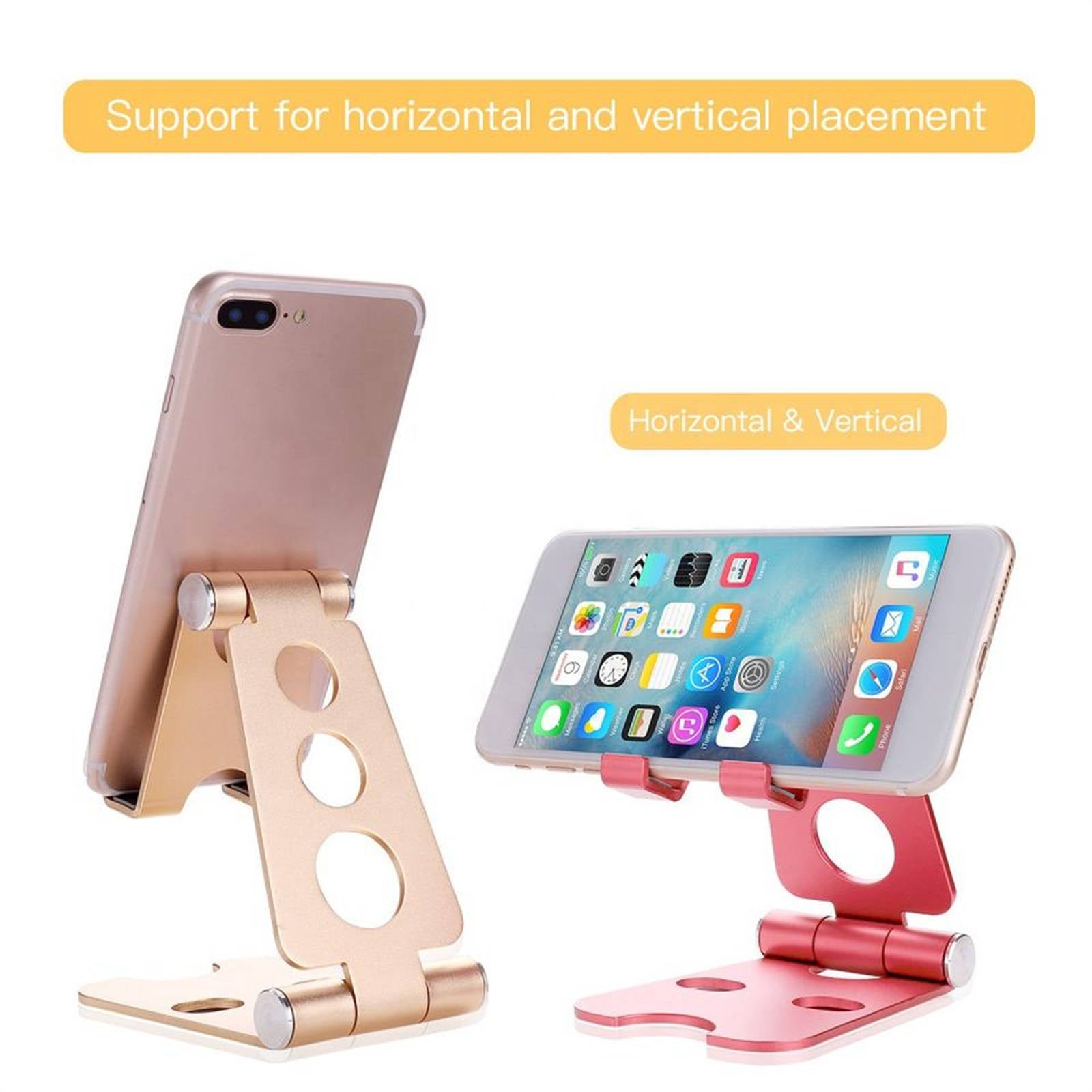 Lightweight Foldable Aluminum Phone Holder, Adjustable