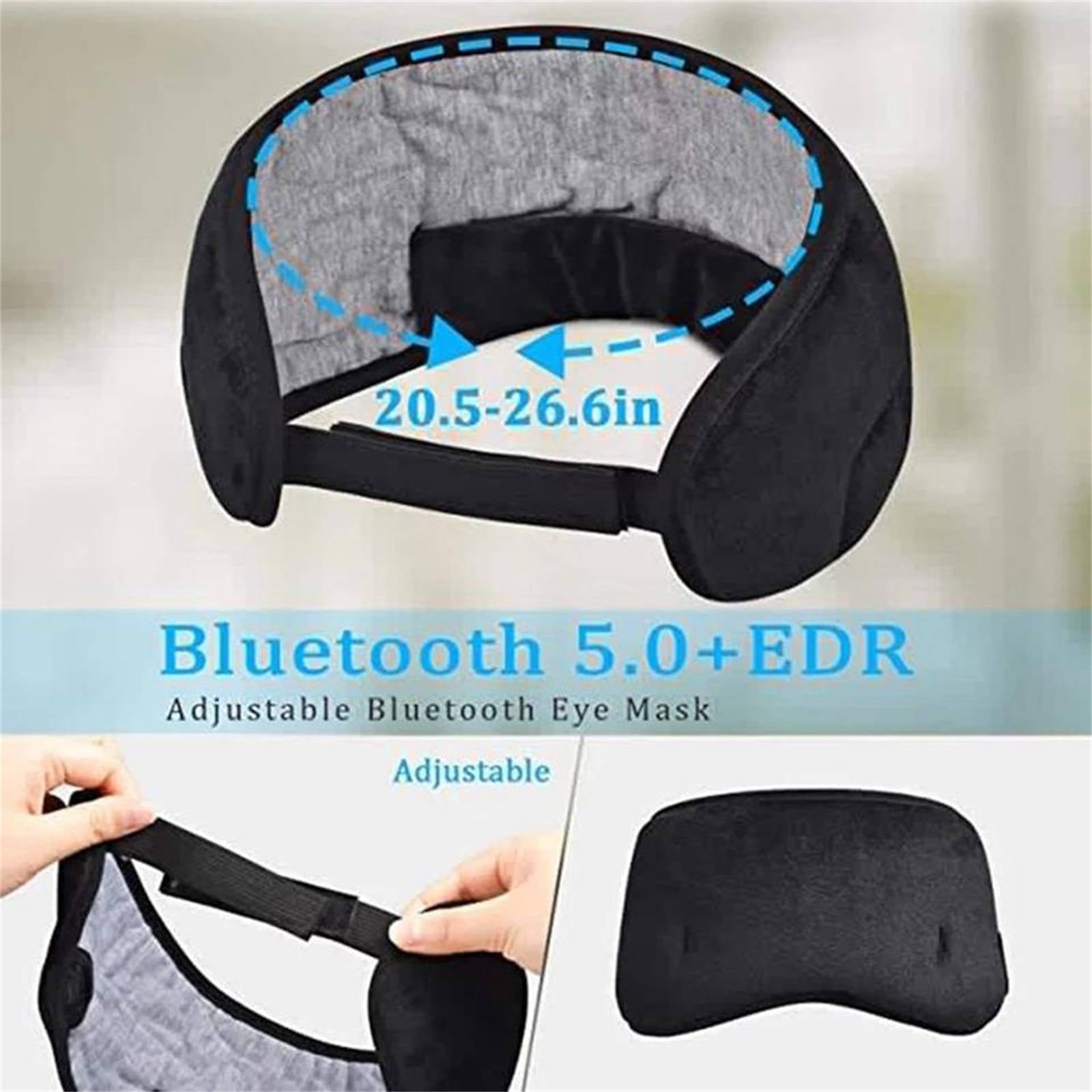 Bluetooth 5.0 Stereo Eye Mask Headphones w/ Mic, 150mA Battery