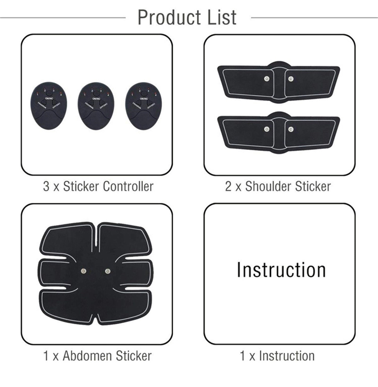 EMS Abdominal Fitness Device, 6 Modes, 10 Strength Levels, Fitrain