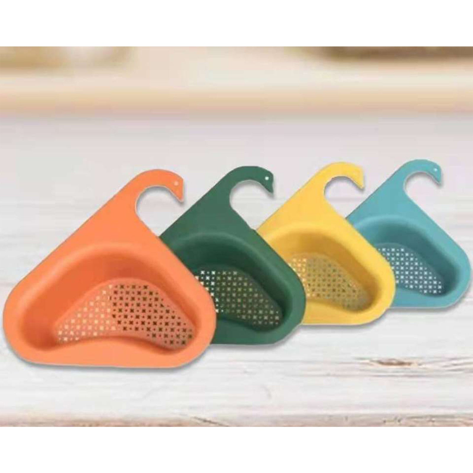 Non-Slip PP Sink Drain Basket - Green, Strainer Organizer