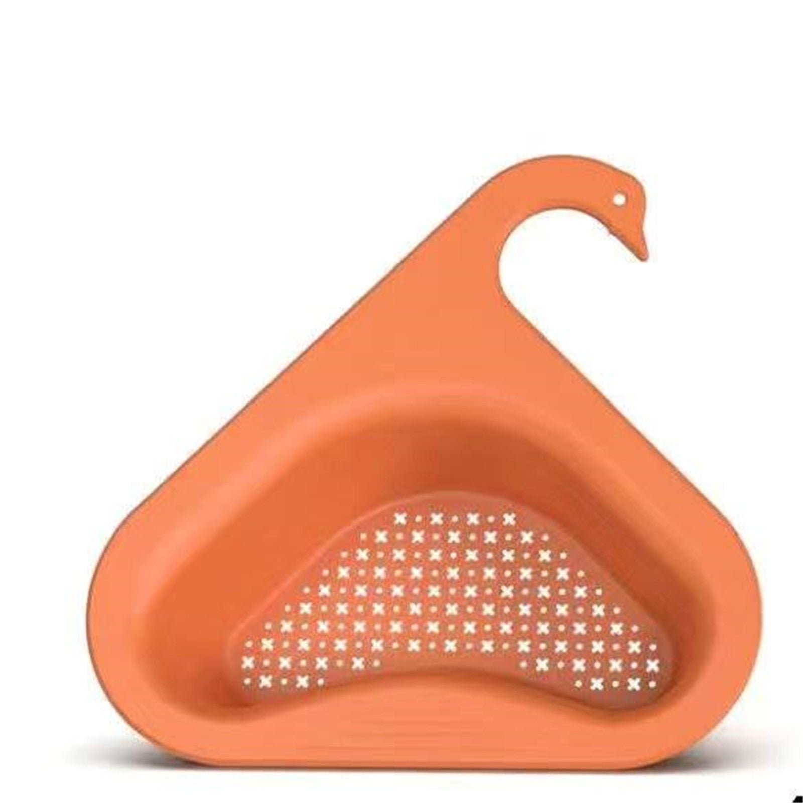 Non-Perforated Sink Drain Basket, Food-Grade PP, Orange