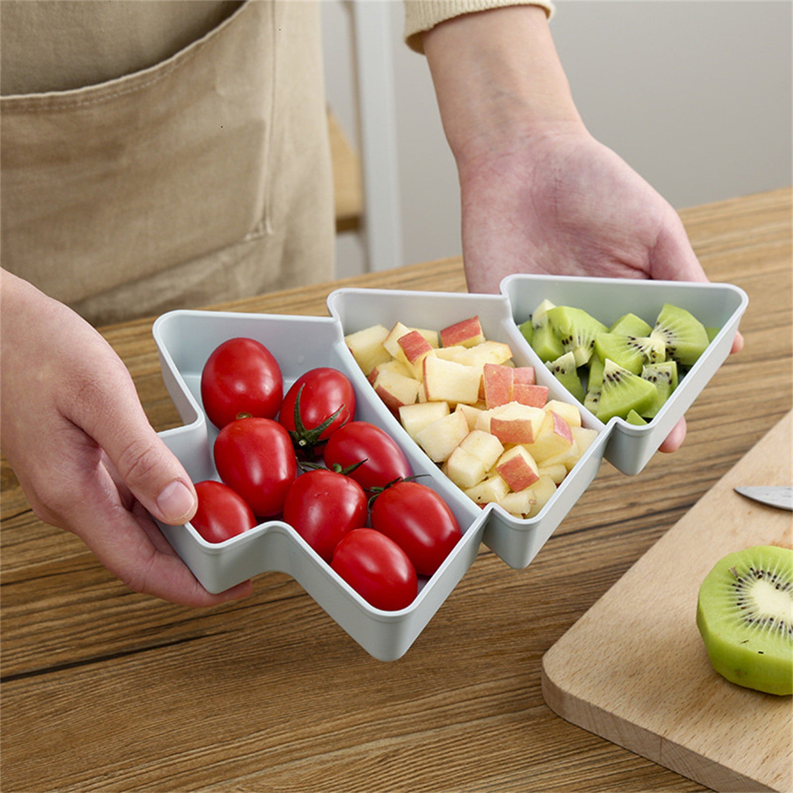 Compact Resin Tree Fruit Plate Snack Storage - Cookingstuff