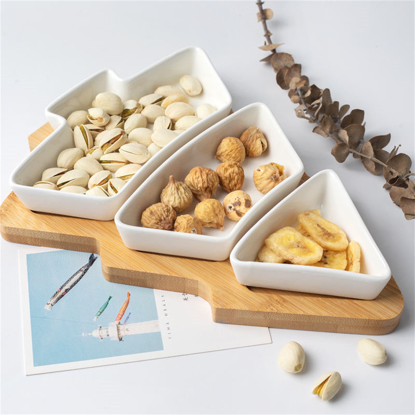 Compact Resin Tree Fruit Plate Snack Storage - Cookingstuff