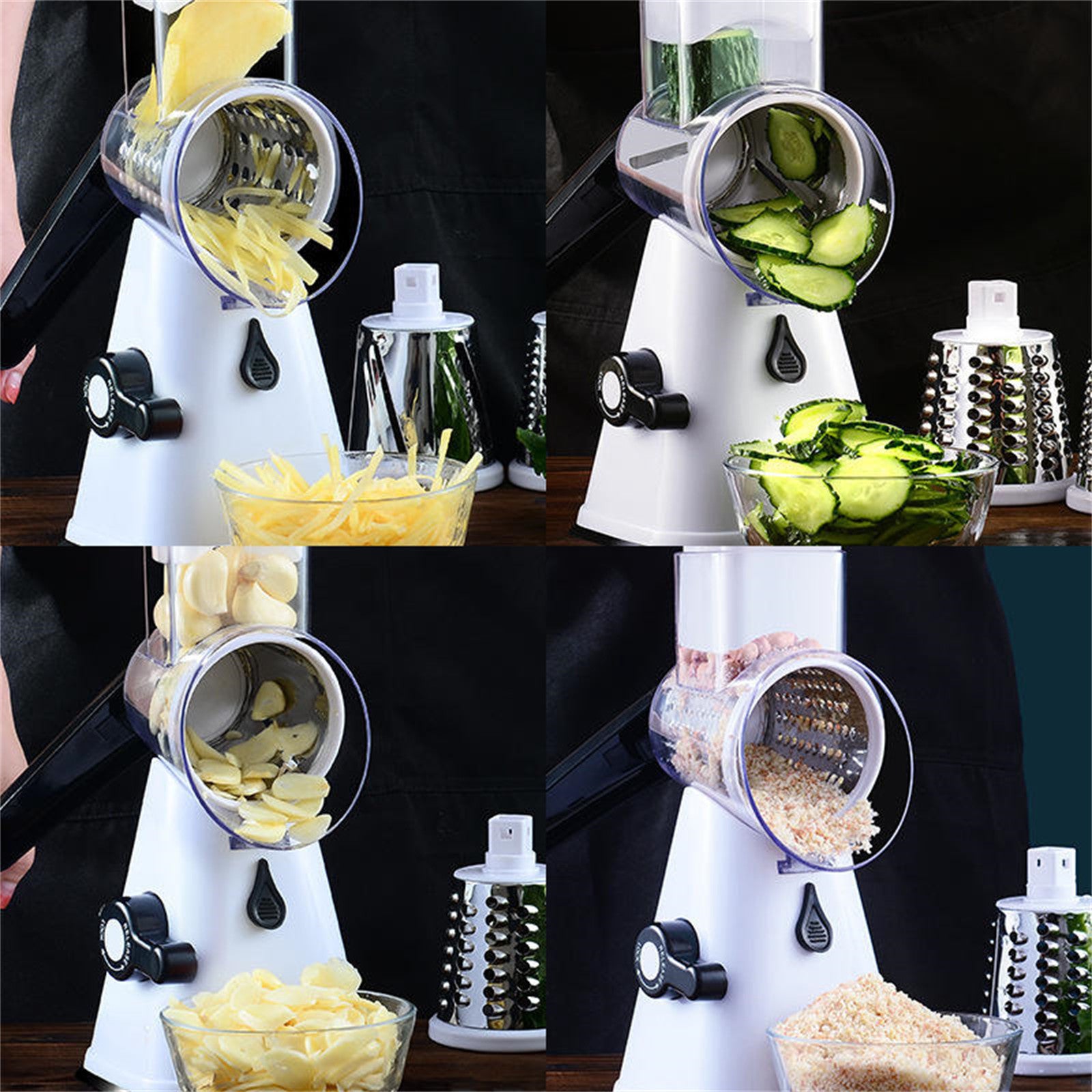 Multi-Functional Vegetable Cutter | 1 Set with 3 Roller Graters