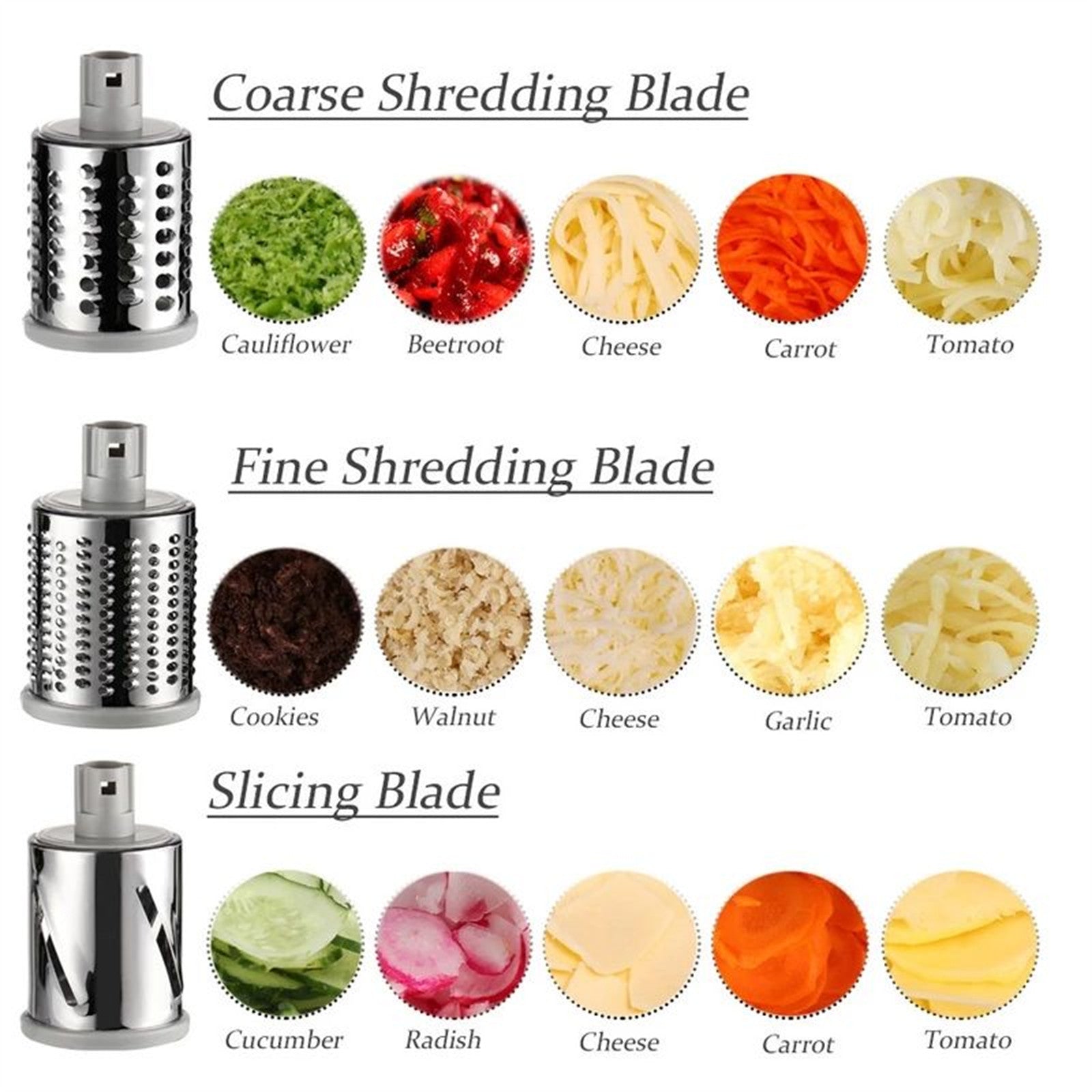 Multi-Functional Vegetable Cutter | 1 Set with 3 Roller Graters