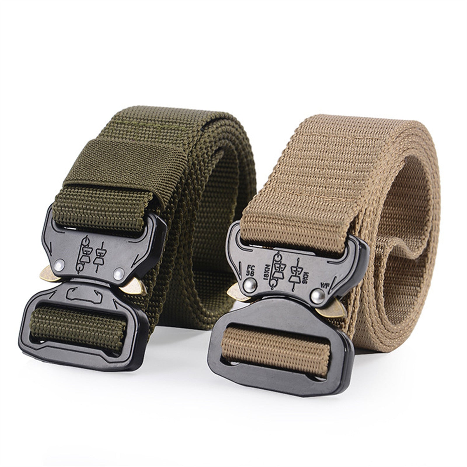 Durable Nylon Tactical Belt for Men, Military Green - Mountgear