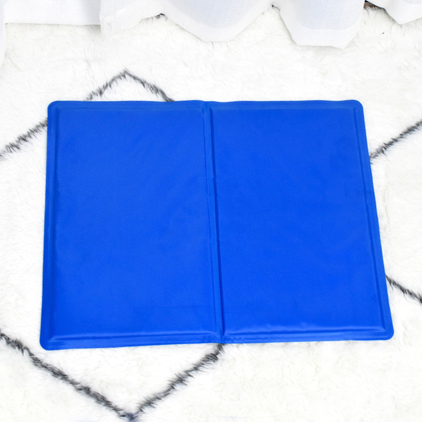 XXL Waterproof Pet Cooling Cushion, Blue, Polyester, Pawfriends