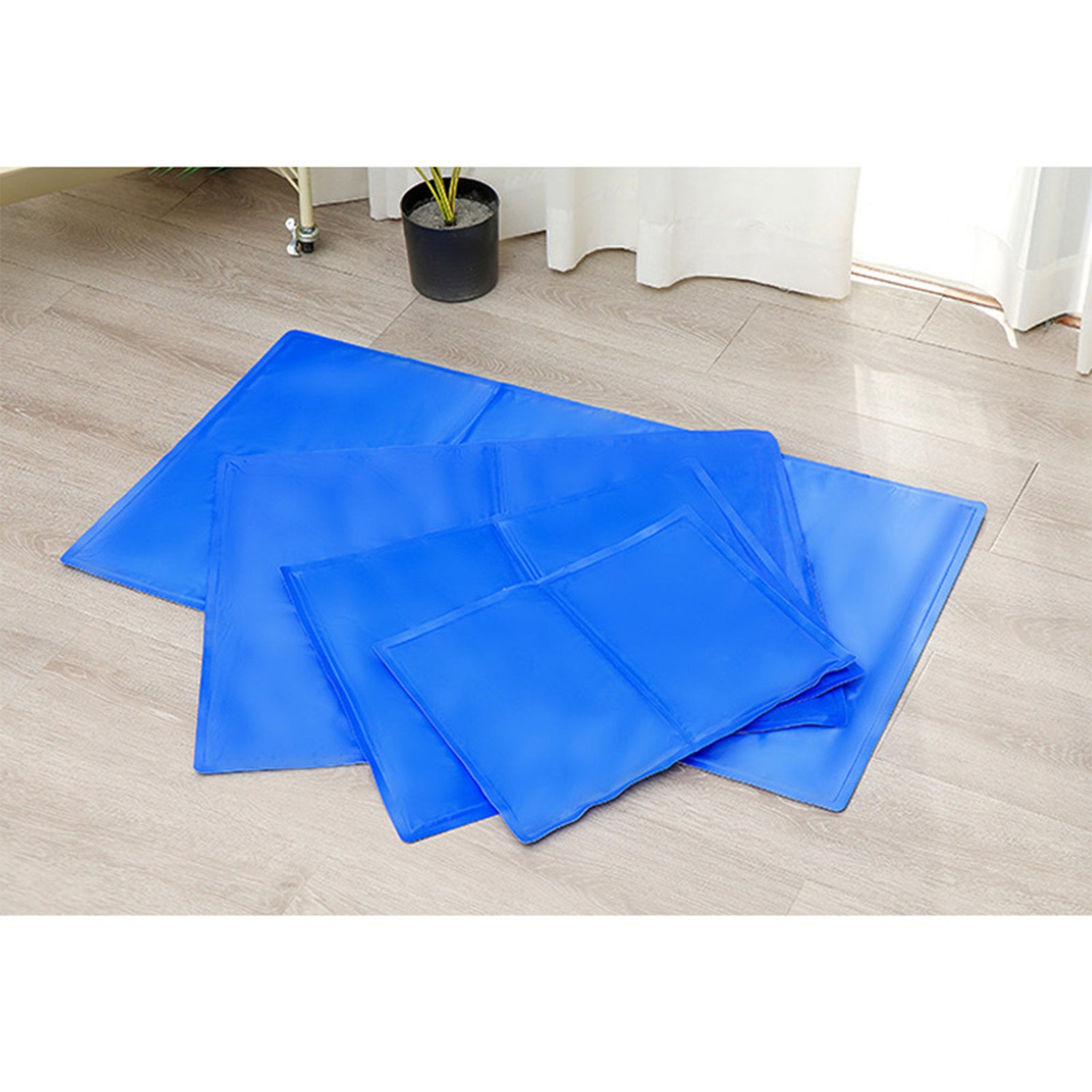 XXL Waterproof Pet Cooling Cushion, Blue, Polyester, Pawfriends