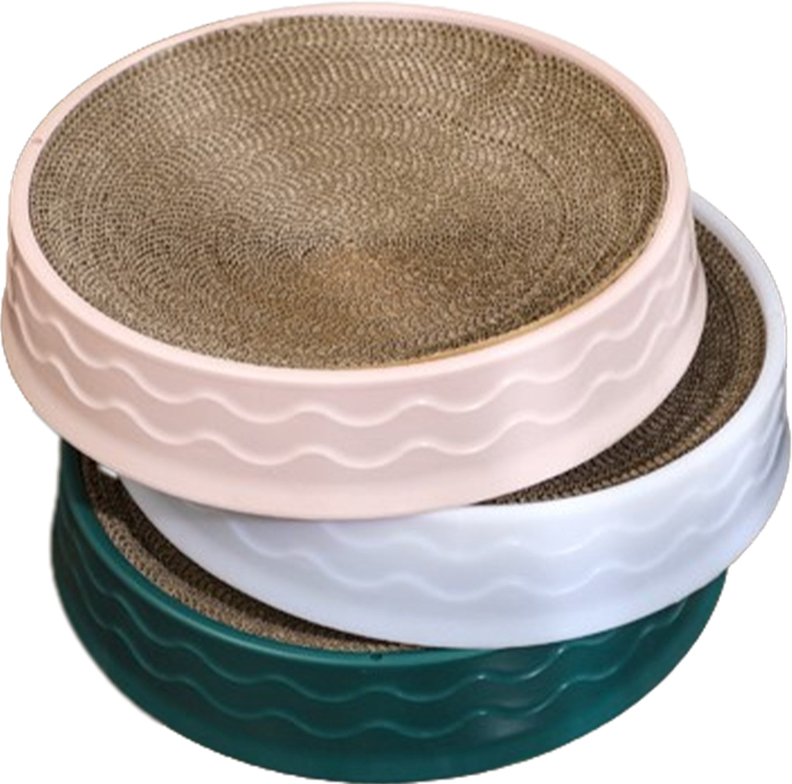 Wear-Resistant Round Corrugated Cat Scratcher - Pawfriends