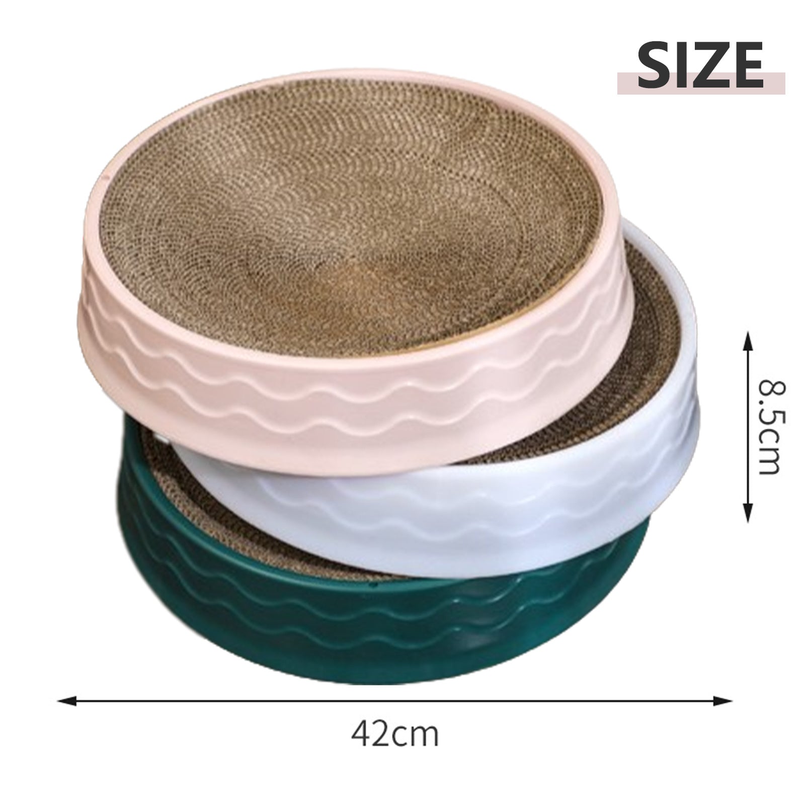 Wear-Resistant Round Corrugated Cat Scratcher - Pawfriends