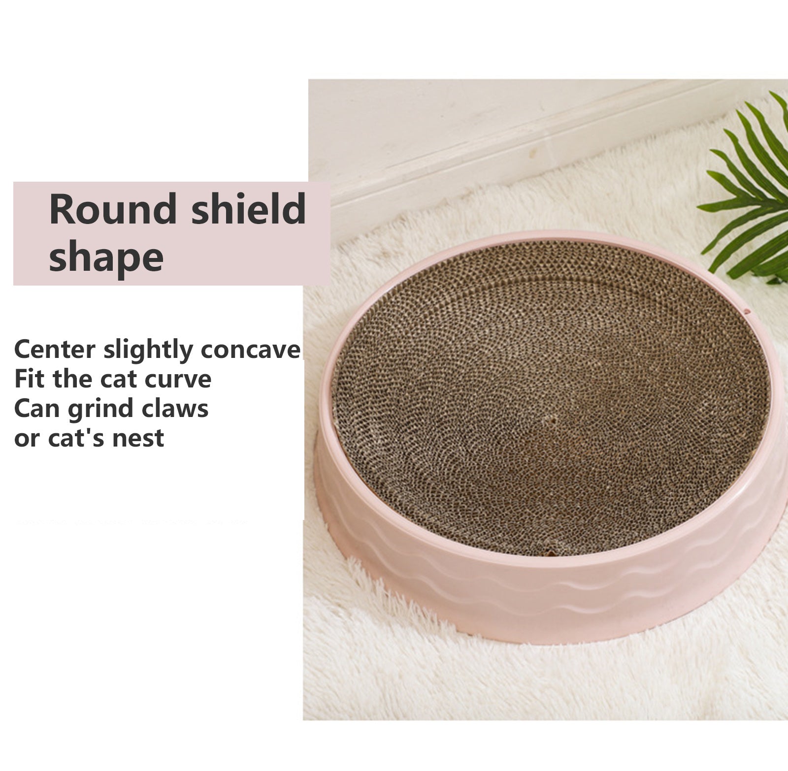 Wear-Resistant Round Corrugated Cat Scratcher - Pawfriends