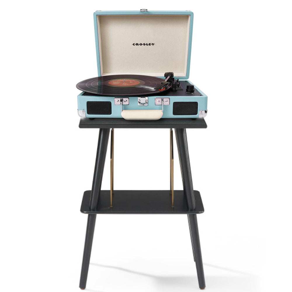 Bluetooth 3-Speed Turntable + Entertainment Stand Set by Crosley