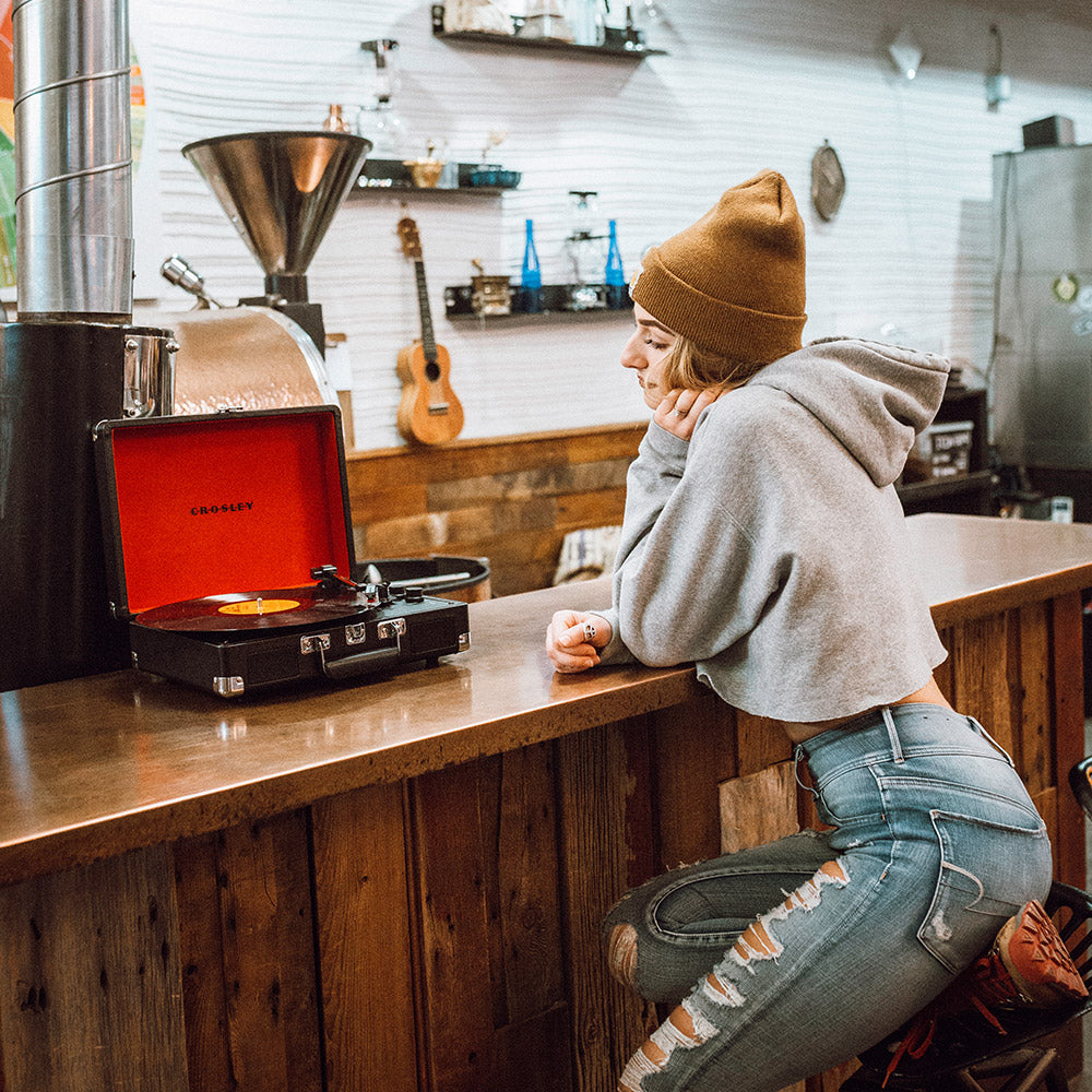 Crosley Cruiser Bluetooth Portable Turntable - Black
