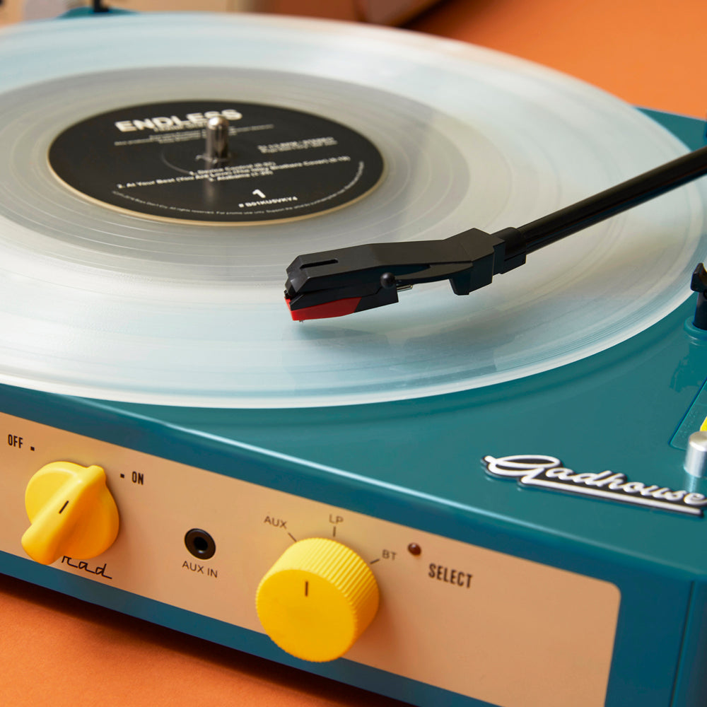 Gadhouse Brad MKII Record Player - Green + Bundled Majority D40X Bluetooth Speakers
