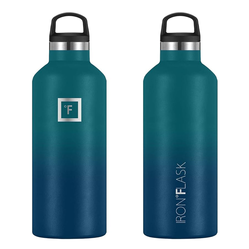 Insulated Leak-Proof Water Bottle, 32oz, 3 Lids - Iron Flask