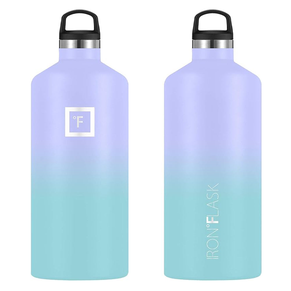 64oz Insulated Stainless Steel Water Bottle with 3 Lids by Iron Flask