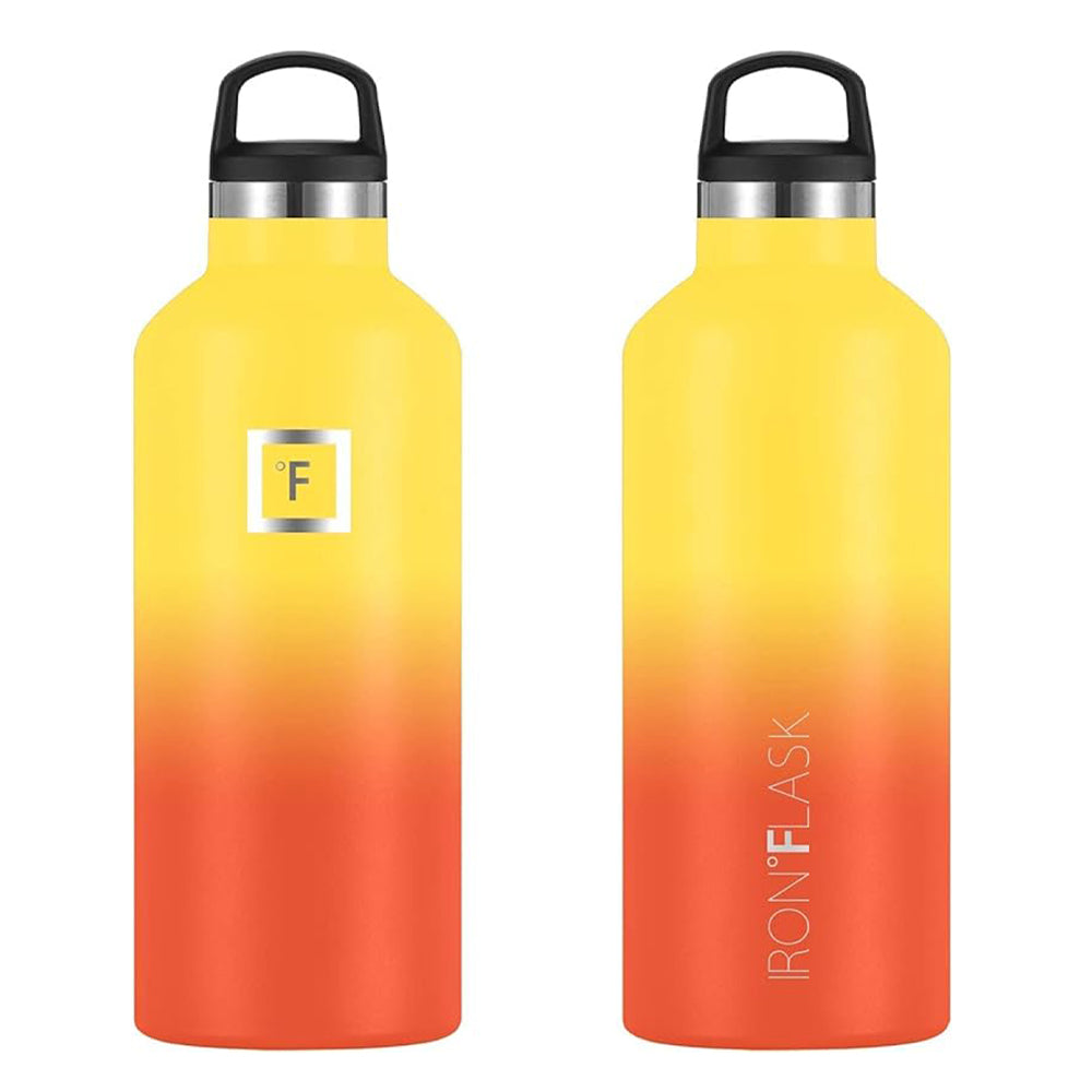 64oz Vacuum-Insulated Stainless Steel Bottle with Straw Lid - Iron Flask