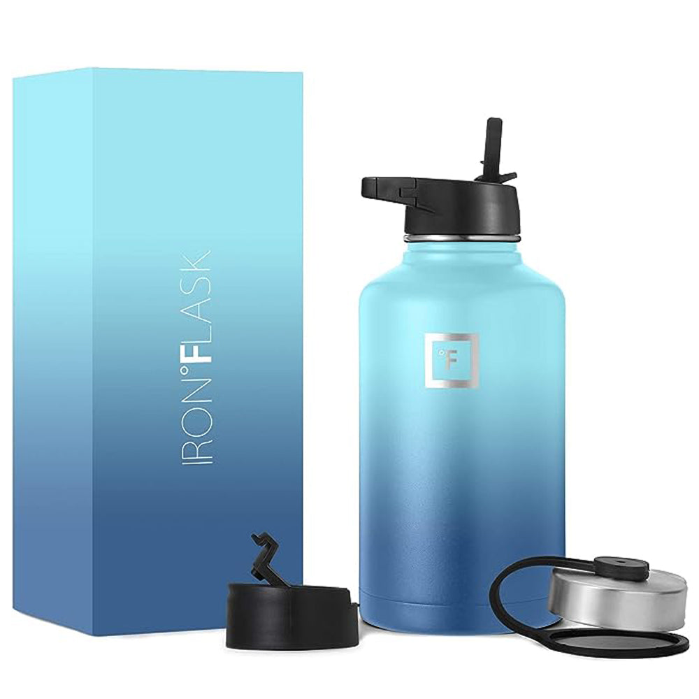 Leak-proof Wide Mouth Vacuum Insulated Bottle, 64oz, Iron Flask