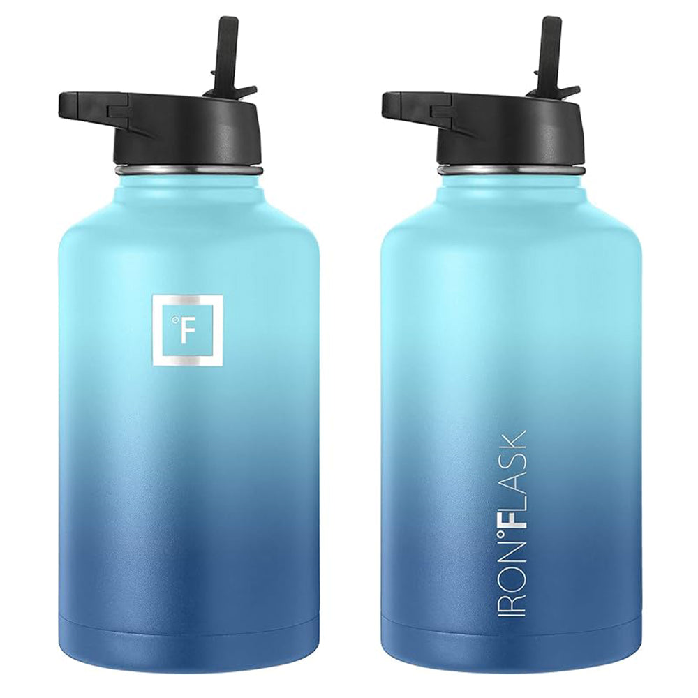 Leak-proof Wide Mouth Vacuum Insulated Bottle, 64oz, Iron Flask