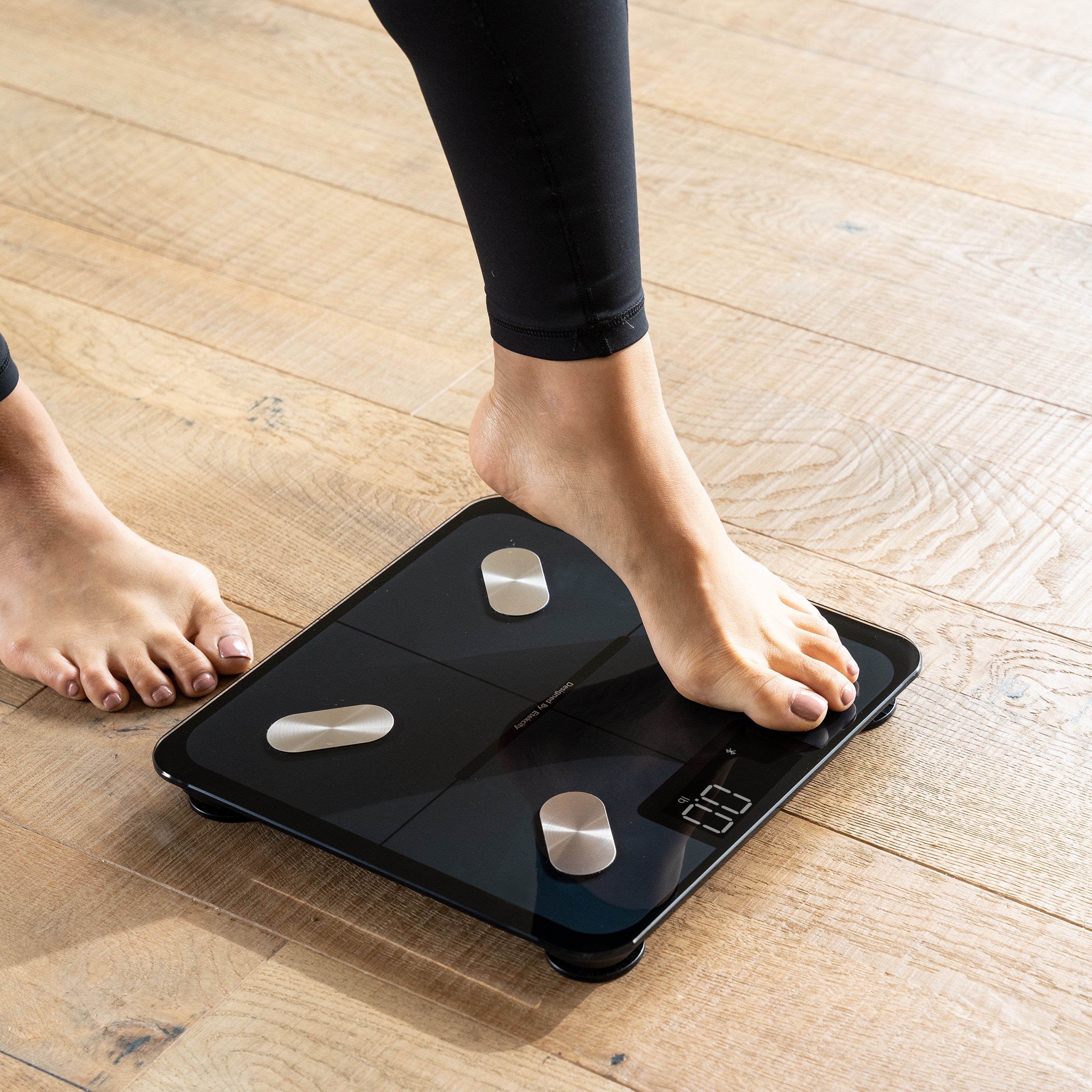 Non-Toxic Yoga Mat & Body Weight Scale Bundle, Black - Jade Yoga