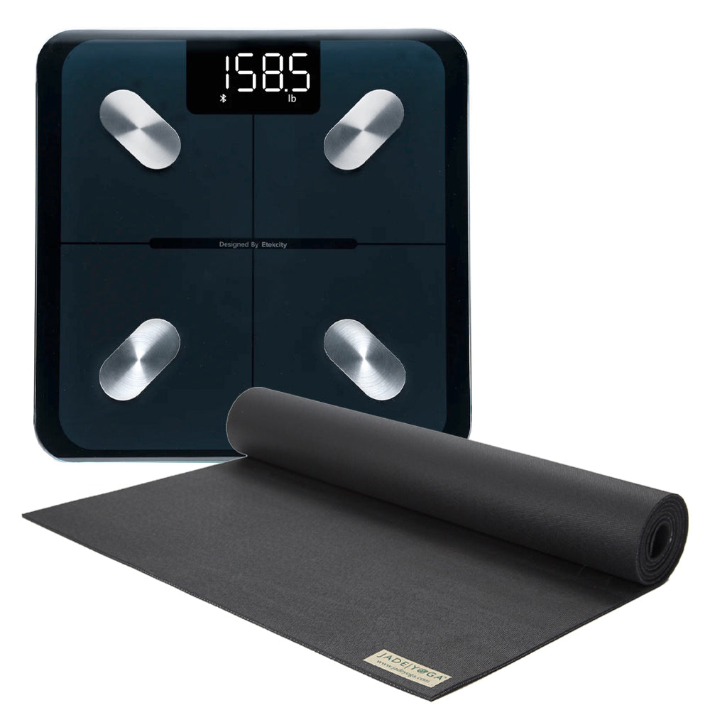 Non-toxic Portable Yoga Mat & Body Weight Scale Bundle