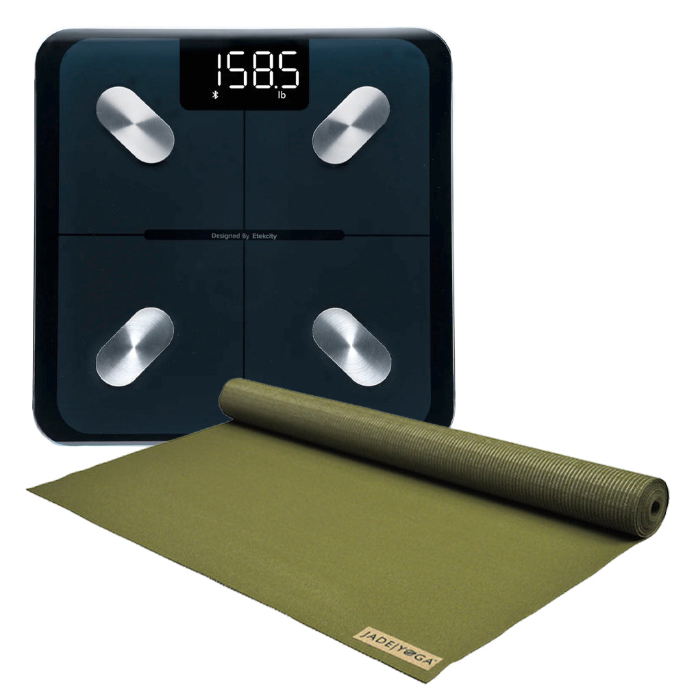 Portable Yoga Mat & Body Fat Scale Bundle - Jade, Etekcity